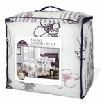 Safdie & Co. 7-PIECE Angelica Premium Microfiber Queen Comforter Set In Purple. Fixed Price $89.04.