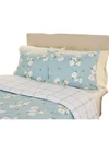 Home Reflections Floral Stripe Comforter & Sham Set Blue. Fixed Price $49.99.