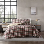 Eddie Bauer - Comforter Set, Reversible Plaid Alt Down King, Astoria Red. Fixed Price $89.82.