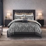 Luxury Jacquard Comforter 8-PIECE Cal King Size Bedding Set, Elegant Damask. Fixed Price $139.99.