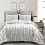 Lush Decor Ravello Pintuck Striped Comforter Set - Luxe 5 Piece Reversible. Fixed Price $187.26.