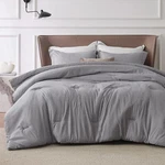 Bedsure King Size Comforter - Dark Grey Set, Soft Bedding .... Fixed Price $54.95.