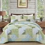 Floral Plaid Patchwork Quilt Set Reversible Lightweight Microfiber Bedspread. Fixed Price $41.02.