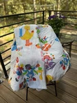 Vintage Sesame Street Twin Comforter And Flat Sheet Set By Jp Stevens 1977. Fixed Price $52.00.