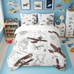 3D Airplane Comforter Set Queen - 7 Piece Bedding Kids. Fixed Price $99.99.