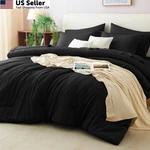 Cozylux Comforter Set Black, 7 Pieces Bed Bag Soft King,. Fixed Price $84.02.