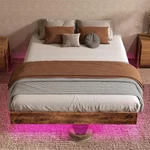 King Size Floating Bedroom Frame Metal Platform With Led Lights 80.1"L. Fixed Price $115.98.