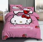 Hello Kitty Bedding Set Sanrio Kawaii New Twin Sheet Duvet Cover Pillowcases. Fixed Price $50.49.