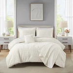Mainstays Full/queen Comforter Set, All-season, 5-PIECE, Cream Cozy Plush. Fixed Price $88.17.