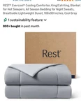 Rest Evercool Cooling Breathable Lightweight Comforter King/cali Gray. Fixed Price $109.00.
