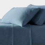 Queen Cotton Jersey Sheet Set Teal Heather - Threshold. Fixed Price $21.99.