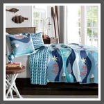 Full/queen Kids' Sealife Reversible Quilt Set Blue - Lush Cor. Fixed Price $26.99.