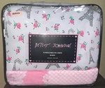 Betsey Johnson Paris Xox Floral 8PC Queen Set Comforter,shams,sheets,plush Throw. Fixed Price $89.99.