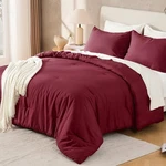 Andency Burgundy California King Comforter Set, 3 Pieces Lightweight So. Fixed Price $68.72.