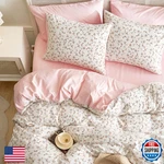 Wake In Cloud Floral Comforter Set, Coquette Cottagecore Cute Flower, Queen 3-PI. Fixed Price $60.96.