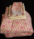 Ralph Lauren Bertrand Langham Bedding Set Red Queen Comforter Shams Bedskirt. Fixed Price $269.99.