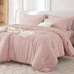 Luxury 7-PIECE Rose Gold Queen Comforter Set All Season Bedding Bag. Fixed Price $99.99.