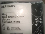 Ikea King Comforter Cover With Two Pillowcases Bed Set Black / White Reversable. Fixed Price $88.50.