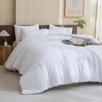 Paxrac Classic Pure White Comforter Queen Size, 3 Pieces Boho Set, .... Fixed Price $48.23.