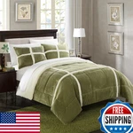 Chic Home 2 Piece Chloe Mink Sherpa Lined Comforter Set Twin X-long Green. Fixed Price $77.33.
