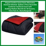 Elegant Medium Warmth Quilted Comforter Set - Twin/twin Xl, Modern Design. Fixed Price $61.99.