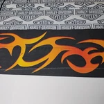 Harley Davidson Flame Rider Fireball Twin Flat Sheet Vintage Orange Black 64X92. Fixed Price $24.88.