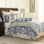 Aico Furniture - La Rochelle 10 Piece King Comforter Set Cadet. Fixed Price $824.99.
