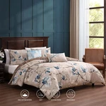Bebejan Blue Blossom 100% Cotton Sateen 5 Piece Reversible Comforter Set. Fixed Price $139.99.