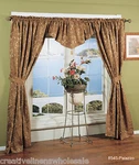 Window Bag Curtain Panel 5PC Set Jacquard Palazzo #8545. Fixed Price $24.99.