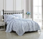 Laura Ashley Reversible Quilt Set Floral Blue Bedding With Sham, Year-round Us. Fixed Price $133.99.