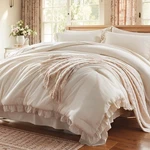 Anluoer Queen Comforter Set 7 Piece, Beige Bed In Bag With Sheets, All Seas.... Fixed Price $79.86.