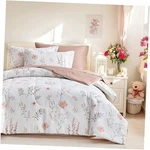 Joyreap 7PCS Cotton Comforter Sheet Set Girls, QUEEN-7PIECES Floral Pink. Fixed Price $103.19.