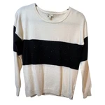 Project Cream Cashmere Sweater Black Stripe Long Sleeve Casual Size. Fixed Price $35.00.