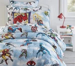 New Pottery Barn Kids Marvel Avengers Glow-in-the-dark Full/queen Comforter. Fixed Price $119.00.