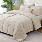 Cozylux Full Comforter Sets - Beige Size, 3 Pieces Box Stitc. Fixed Price $64.73.