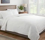 Threshold Full/queen Cotton Linen Chambray Duvet Cover & Sham Set White. Fixed Price $55.99.