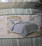 Threshold Classic Stripe King Comforter Set, Blue. Fixed Price $49.50.