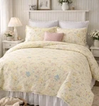 Vintage Springmaid Yellow Cottage Core Flowers Quilted Comforter Full Usa. Fixed Price $35.99.