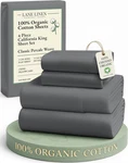 Lane Linen 100% Organic Cotton California King Sheets Set, Fully Elasticized Re. Fixed Price $78.99.