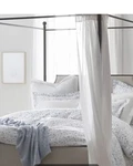 The Company Store Cotton Sateen Ivy White/blue King Comforter Set New. Fixed Price $93.99.