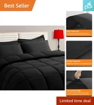 Taimit 7-PIECE King Comforter Set All Season Soft Reversible Bedding Black. Fixed Price $65.54.