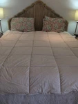 Lands End King Down Comforter Medium / Heavy Weight Neutral Flax Color. Fixed Price $99.00.