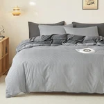 Wake Cloud - Striped Comforter Set, Ticking Vertical Pinstripe Neutral. Fixed Price $62.61.