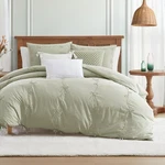 Peri Home Bows Duvet Cover Set 100% Cotton 3-PIECE Bedding, Full/queen, Green.... Fixed Price $177.99.