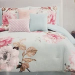 Hallmart Comforter Set King 7 Piece Rachel Floral Decorative Pillows Bedding Ne. Fixed Price $94.99.