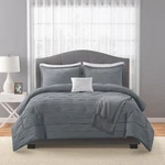 Mainstays MS9344409622-33 5-PIECE Grey Chambray Comforter Set With Jacquard. Fixed Price $41.00.