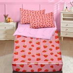 Nesker Zipper Bedding Full Sweet Pink Fruit Up Set For Girls And Kid. Fixed Price $70.36.