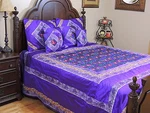 Purple Chic Embroidered Duvet Pillow Shams Set King - Beautiful India Bedding. Fixed Price $178.49.