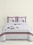 4PC Comforter Set- Cotton Embroidered Duvet Cover +down Alternative. Fixed Price $104.95.