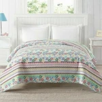 Nantucket Twin Comforter Quilt Coverlet Reversible Beach Umbrellas Spring Summer. Fixed Price $44.57.